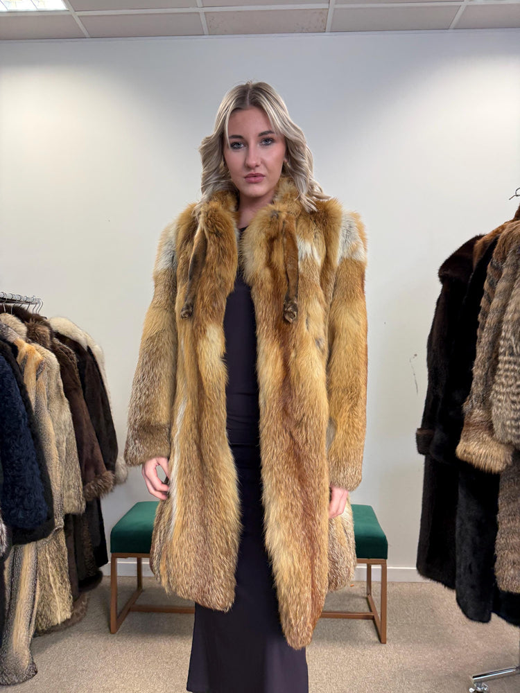 Red Fox Fur Coat, XS Size, Fur Coats Women, Real Fox Coat, Fox Fur Real, Fur Coat, Soft Fox Coat, Red Fox, Real Fur, Vintage Fur Coat