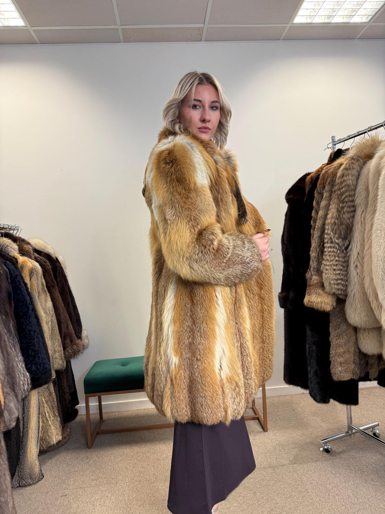 Red Fox Fur Coat, XS Size, Fur Coats Women, Real Fox Coat, Fox Fur Real, Fur Coat, Soft Fox Coat, Red Fox, Real Fur, Vintage Fur Coat