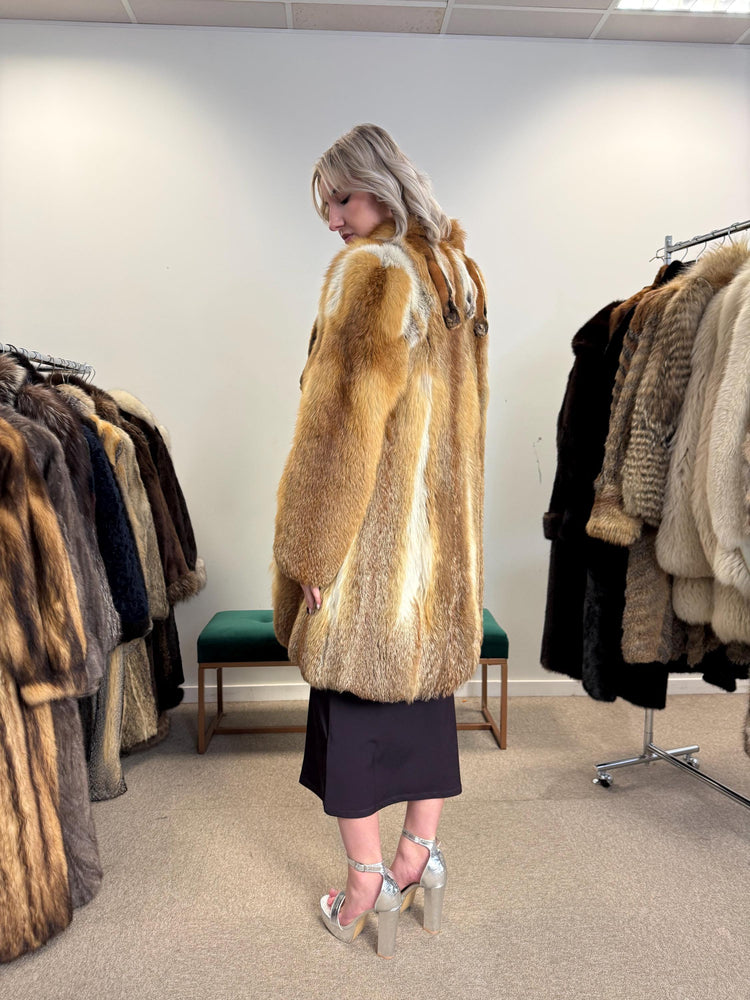 Red Fox Fur Coat, XS Size, Fur Coats Women, Real Fox Coat, Fox Fur Real, Fur Coat, Soft Fox Coat, Red Fox, Real Fur, Vintage Fur Coat