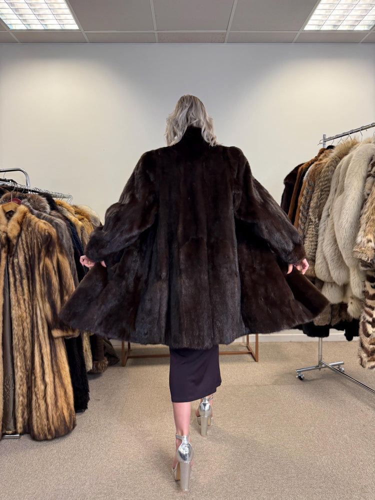 Brown Mink Coat, Large Size, Women's Fur Coat, Mink Fur Coat, Thick Brown Mink, Fur Coat, Brown Mink Fur, Real Mink Fur Coat, Real Fur Coat