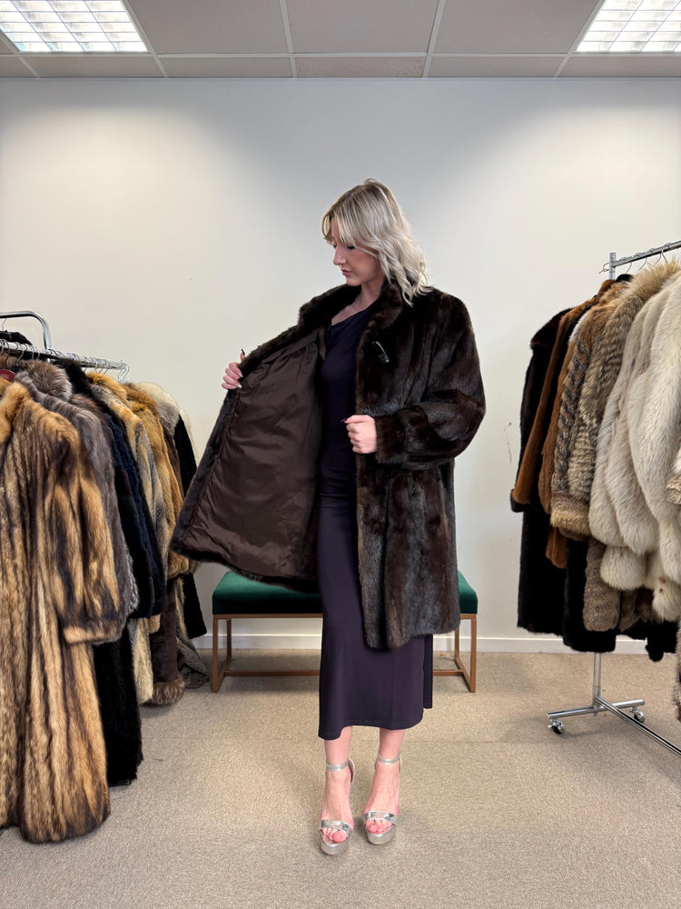 Brown Mink Coat, Large Size, Women's Fur Coat, Mink Fur Coat, Thick Brown Mink, Fur Coat, Brown Mink Fur, Real Mink Fur Coat, Real Fur Coat