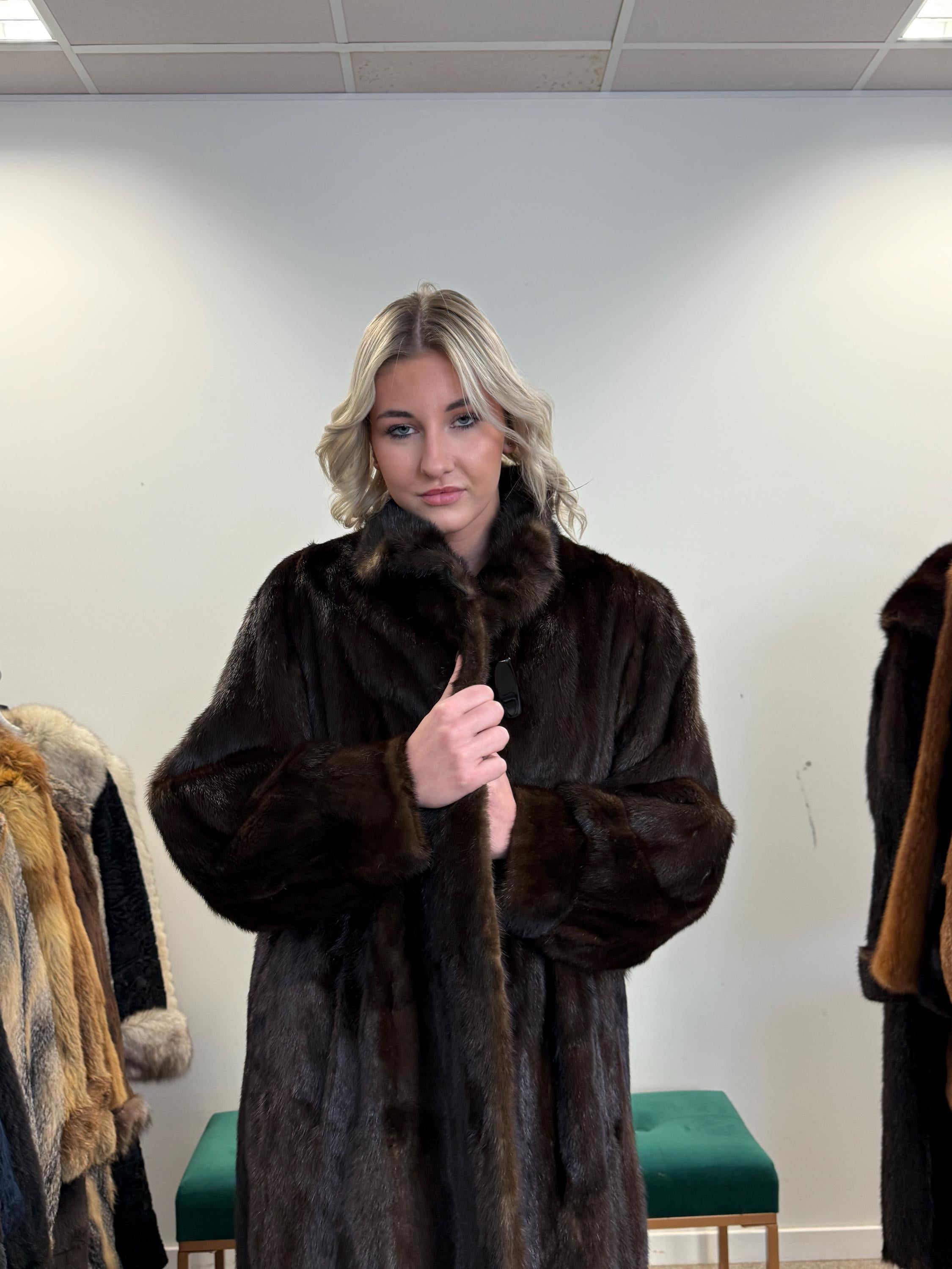Brown Mink Coat, Large Size, Women's Fur Coat, Mink Fur Coat, Thick Brown Mink, Fur Coat, Brown Mink Fur, Real Mink Fur Coat, Real Fur Coat