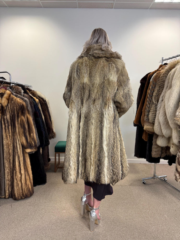 Coyote Fur Coat, Medium Size, Real Coyote Fur Coat, Coyote Coat Women, Vintage Fur Coat, Coyote Fur Coat, Real Fur Coat, Women's Fur Coat