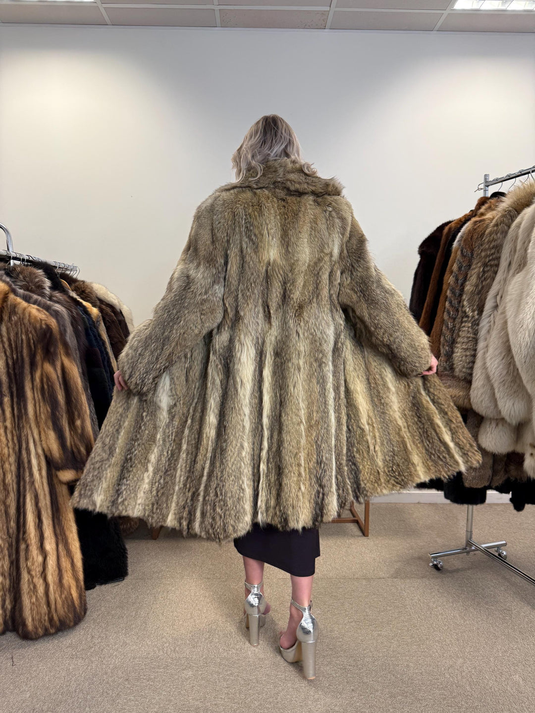 Coyote Fur Coat, Medium Size, Real Coyote Fur Coat, Coyote Coat Women, Vintage Fur Coat, Coyote Fur Coat, Real Fur Coat, Women's Fur Coat