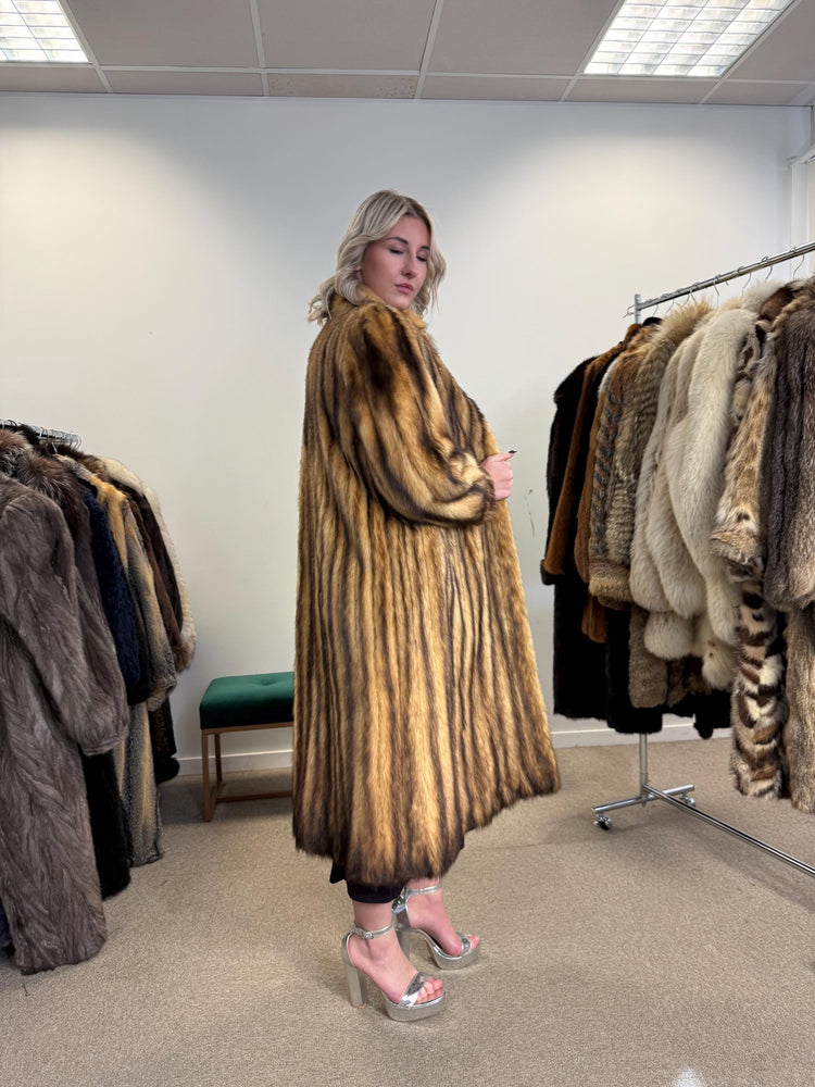 Fitch Fur Coat, Small Size, Full-Length Coat, Women's Fur Coat, Vintage Fur Coat, Thick Fur Coat, Soft Fur Coat, Fur Coat Women, Real Fur