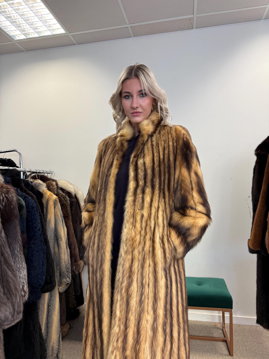 Fitch Fur Coat, Small Size, Full-Length Coat, Women's Fur Coat, Vintage Fur Coat, Thick Fur Coat, Soft Fur Coat, Fur Coat Women, Real Fur