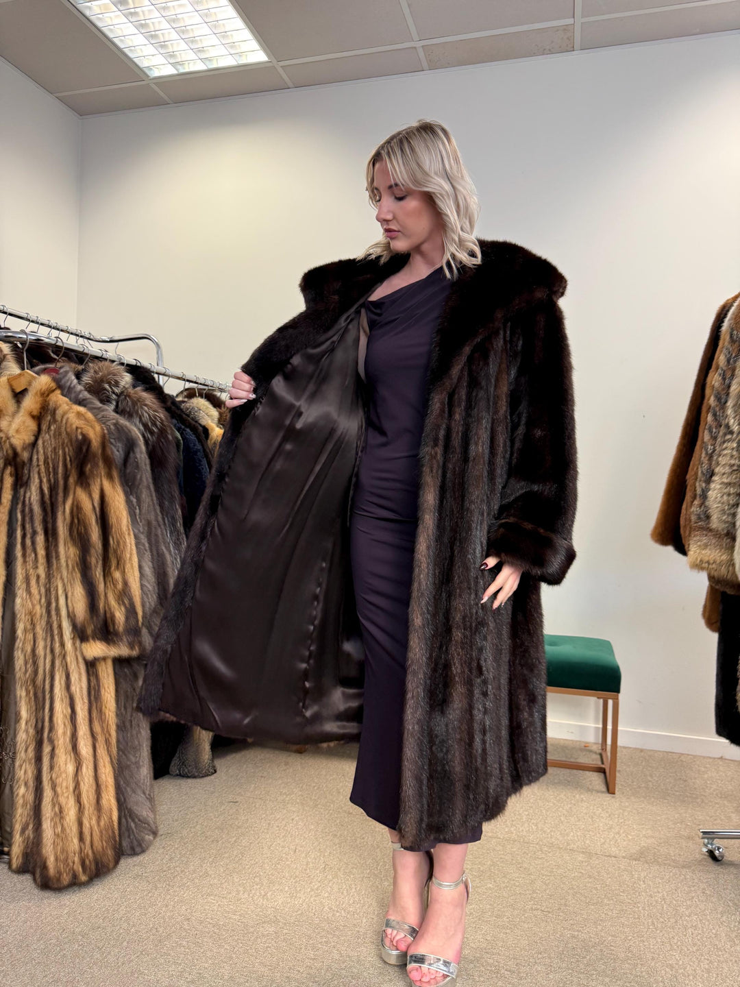 Brown Mink Coat, Large Size, Thick Brown Mink, Fur Coat, Brown Mink Fur, Real Mink Fur Coat, Women's Fur Coat, Mink Fur Coat, Real Fur Coat