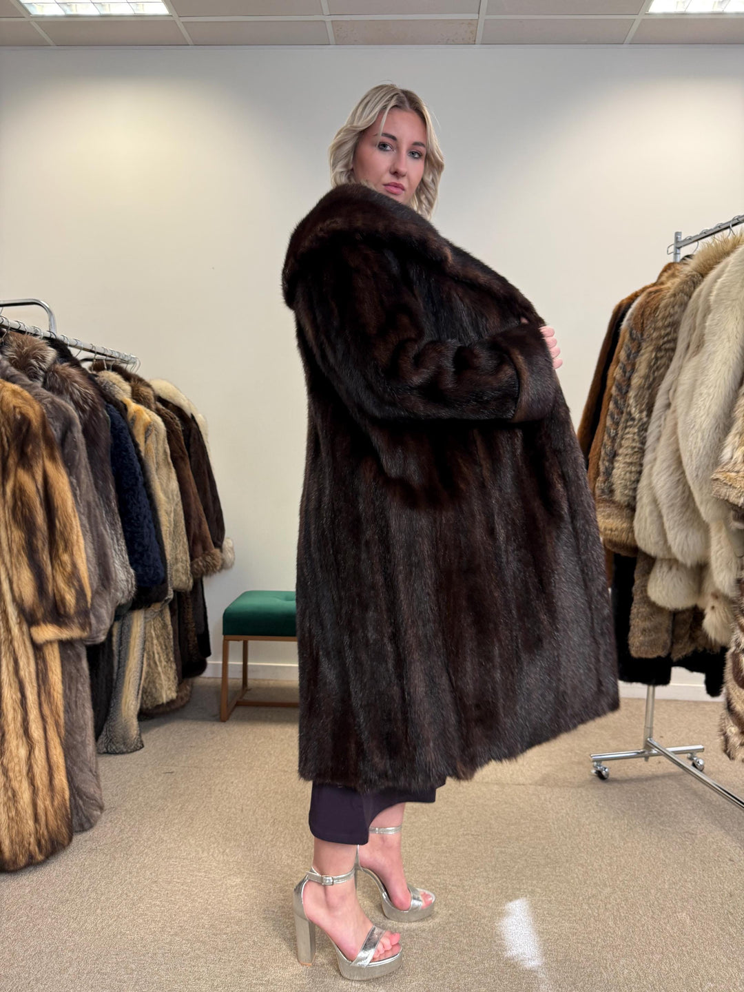Brown Mink Coat, Large Size, Thick Brown Mink, Fur Coat, Brown Mink Fur, Real Mink Fur Coat, Women's Fur Coat, Mink Fur Coat, Real Fur Coat