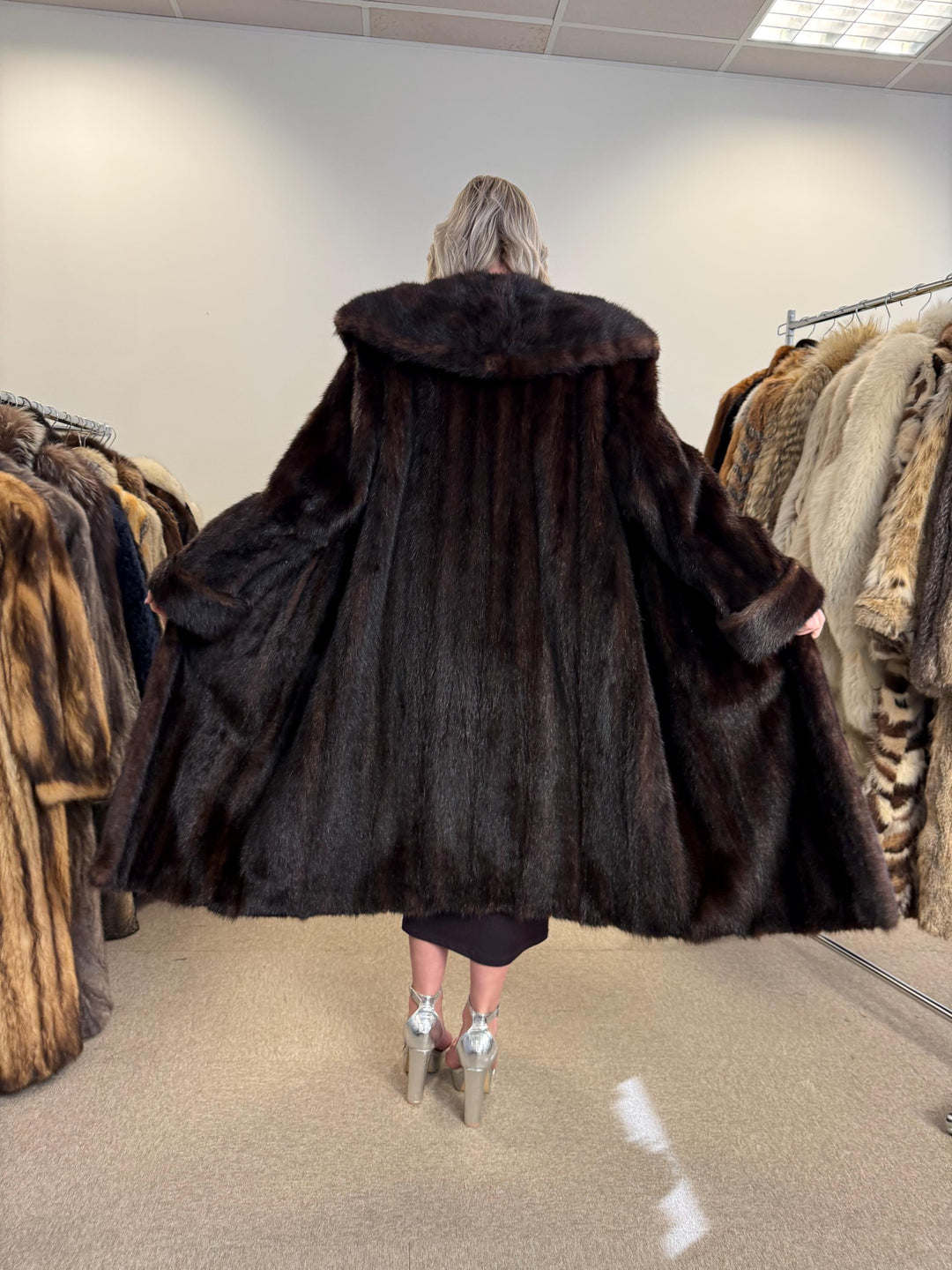 Brown Mink Coat, Large Size, Thick Brown Mink, Fur Coat, Brown Mink Fur, Real Mink Fur Coat, Women's Fur Coat, Mink Fur Coat, Real Fur Coat