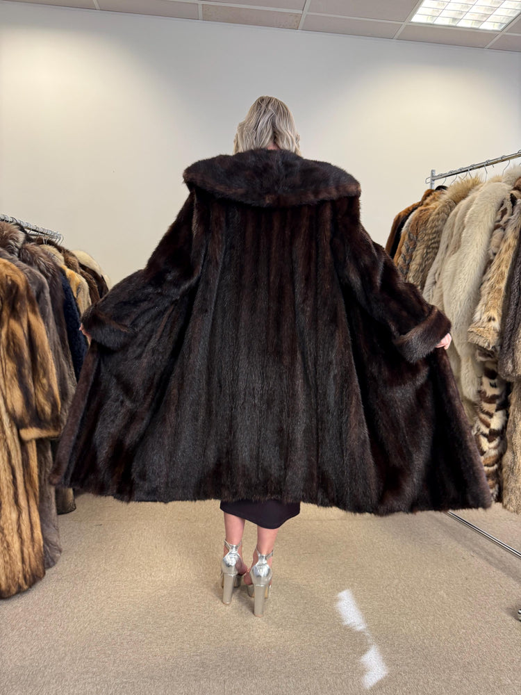 Brown Mink Coat, Large Size, Thick Brown Mink, Fur Coat, Brown Mink Fur, Real Mink Fur Coat, Women's Fur Coat, Mink Fur Coat, Real Fur Coat