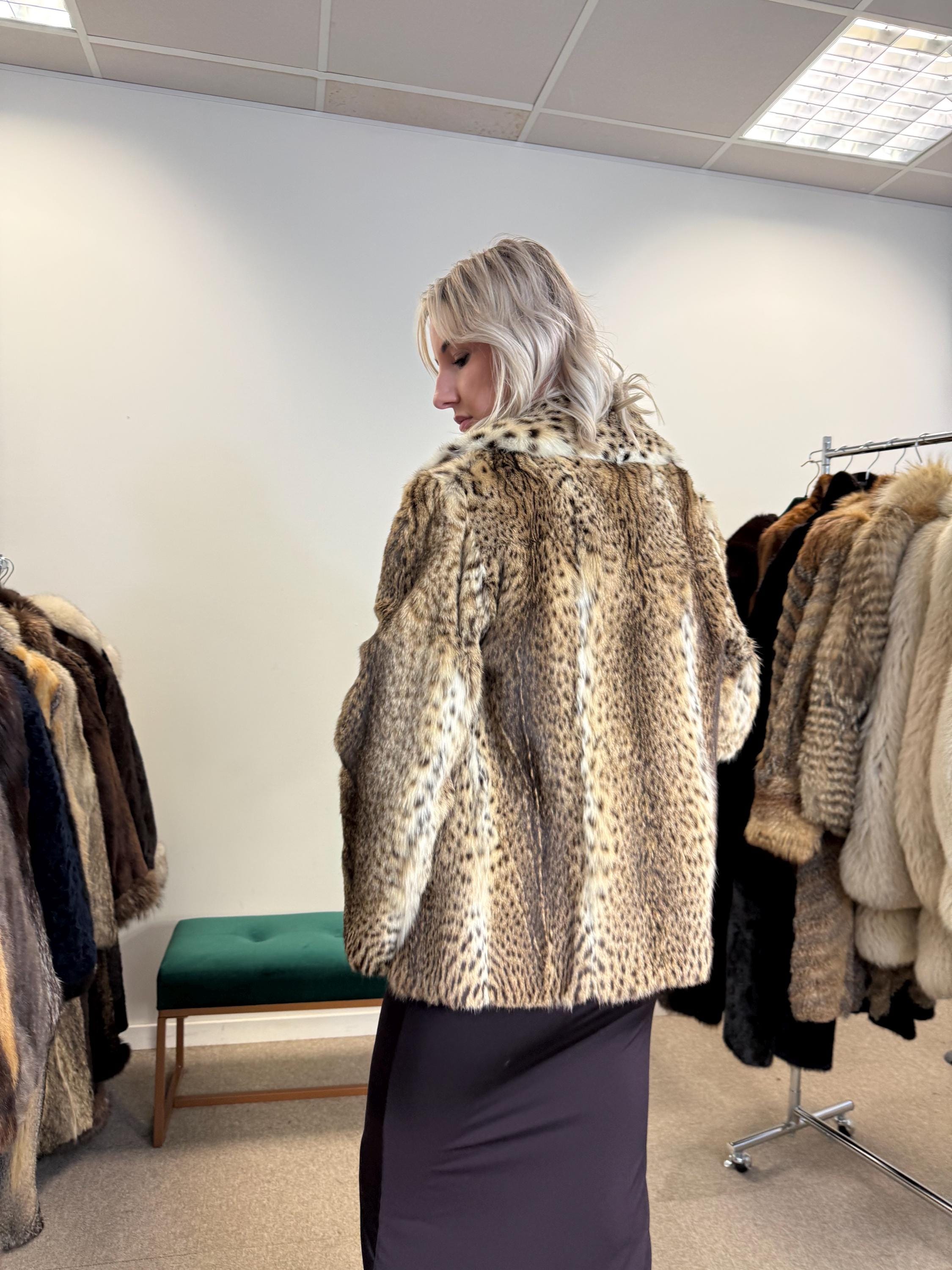 Lynx Fur Jacket, Medium Size, Real Fur Jacket, Vintage Fur Coat, Lynx Fur, Real Lynx Fur Coat, Women's Fur Coat, Luxurious Jacket, Lynx Fur