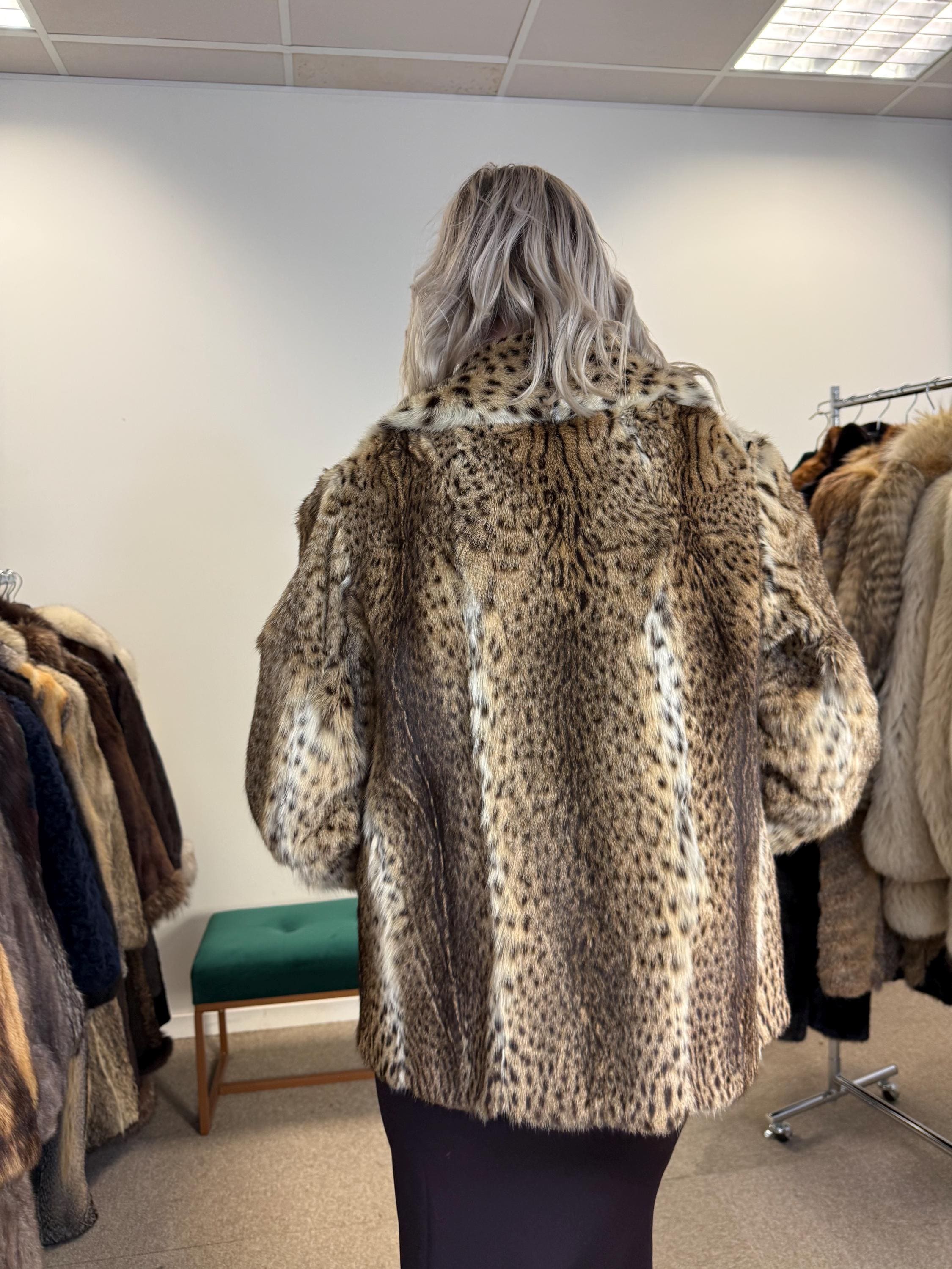 Lynx Fur Jacket, Medium Size, Real Fur Jacket, Vintage Fur Coat, Lynx Fur, Real Lynx Fur Coat, Women's Fur Coat, Luxurious Jacket, Lynx Fur