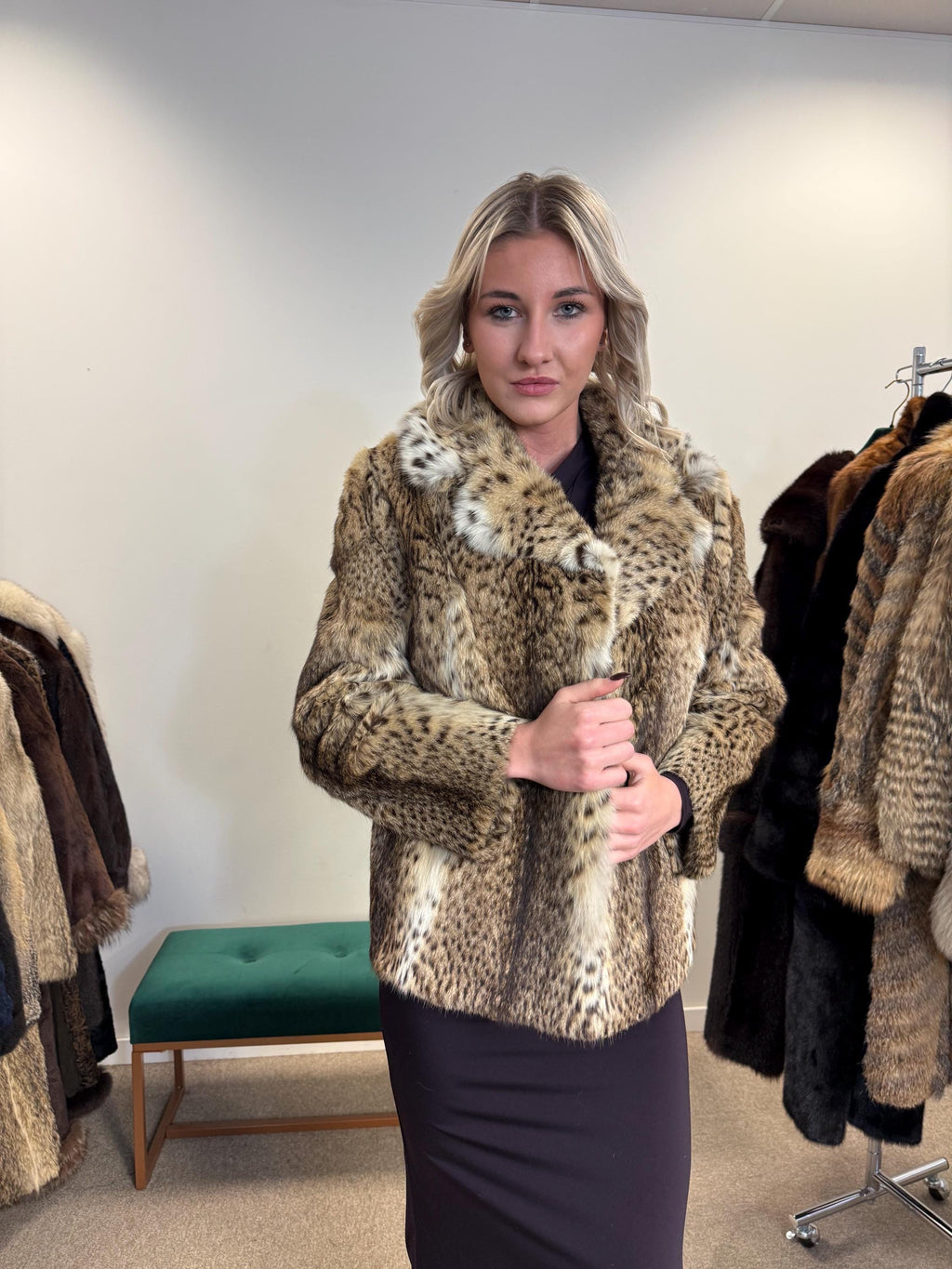 Lynx Fur Jacket, Medium Size, Real Fur Jacket, Vintage Fur Coat, Lynx Fur, Real Lynx Fur Coat, Women's Fur Coat, Luxurious Jacket, Lynx Fur