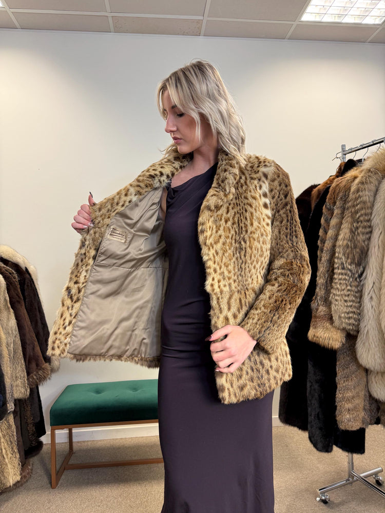 Lynx Fur Jacket, XS Size, Real Fur Jacket, Vintage Fur Coat, Lynx Fur, Real Lynx Fur Coat, Women's Fur Coat, Luxurious Jacket, Lynx Fur, XS