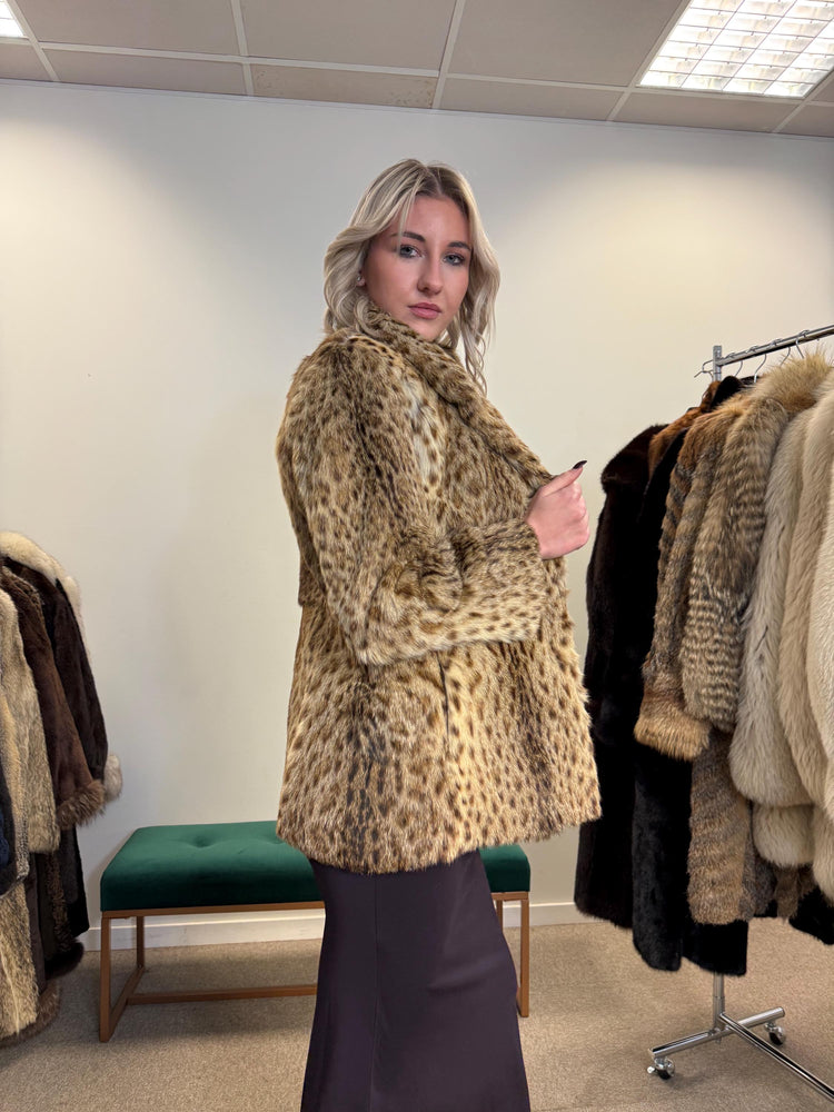 Lynx Fur Jacket, XS Size, Real Fur Jacket, Vintage Fur Coat, Lynx Fur, Real Lynx Fur Coat, Women's Fur Coat, Luxurious Jacket, Lynx Fur, XS