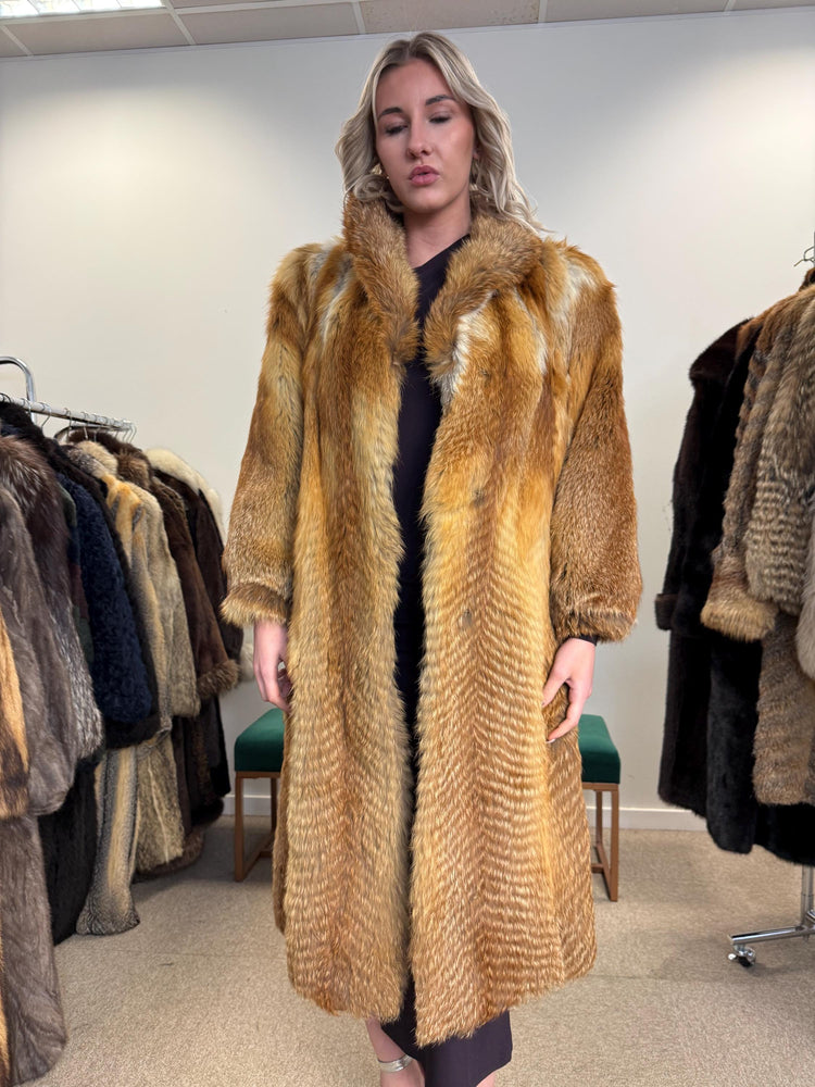 Long Red Fox Coat, Vintage Coat, Medium Size, Fur Coat, Soft Fox Coat, Fur Coats Women, Real Fox Coat, Red Fox Coat, Real Fox Fur, Red Fox