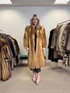 Women's Red Fox fur coat, size M