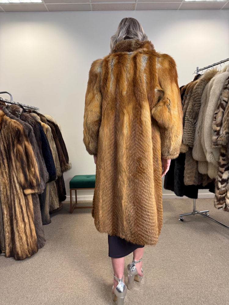 Long Red Fox Coat, Vintage Coat, Medium Size, Fur Coat, Soft Fox Coat, Fur Coats Women, Real Fox Coat, Red Fox Coat, Real Fox Fur, Red Fox
