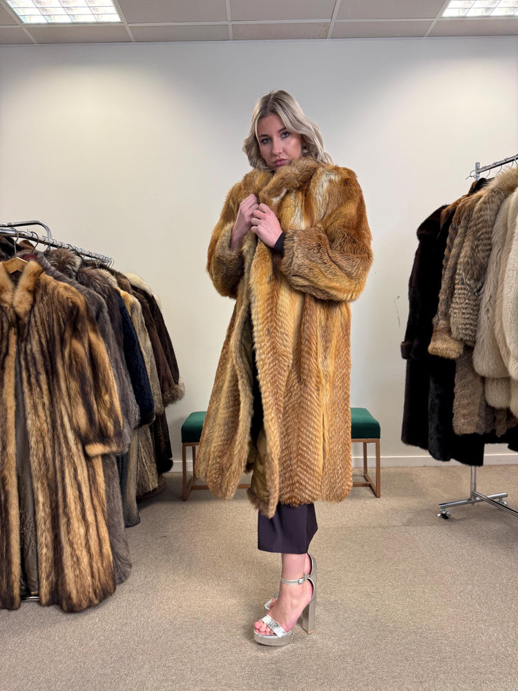 Long Red Fox Coat, Vintage Coat, Medium Size, Fur Coat, Soft Fox Coat, Fur Coats Women, Real Fox Coat, Red Fox Coat, Real Fox Fur, Red Fox