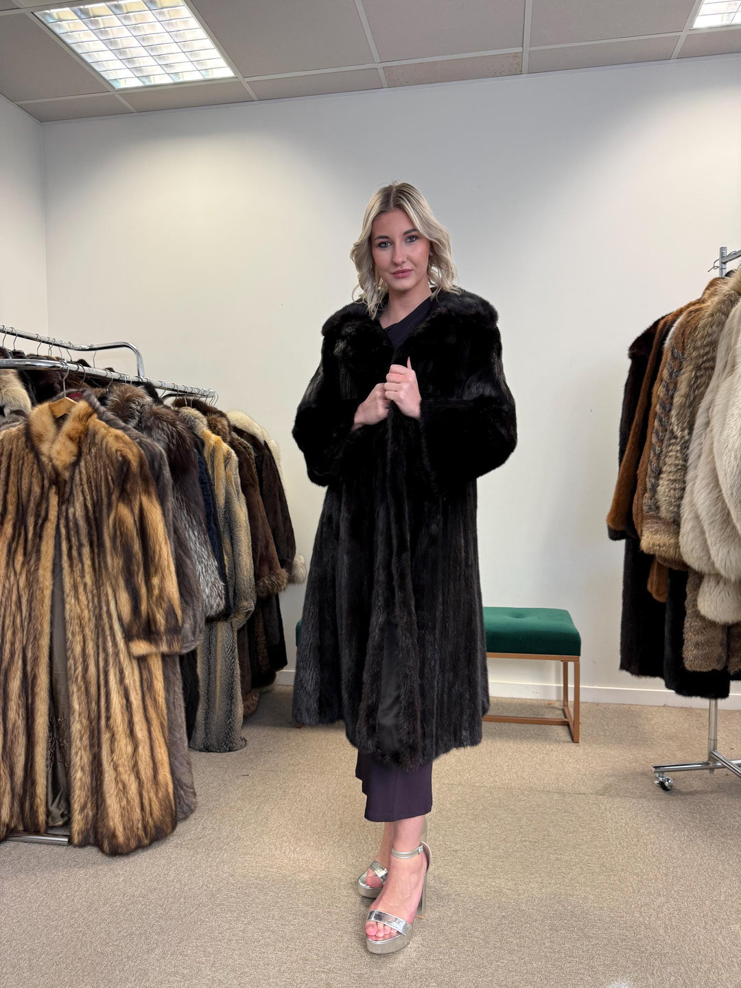 Long Brown Mink Coat, S/M Size, Brown Mink Coat, Vintage Fur Coat, Real Mink Coat, Mink Coat Women, Soft Fur Coat, Brown Mink Fur Coat, Mink