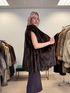 Brown Mink Vest, XXL Size, Real Mink Vest, Luxury Fur Vest, Vintage Fur Vest, Real Mink Fur, Women's Fur Coat, Soft Fur Vest, Mink Vest Fur