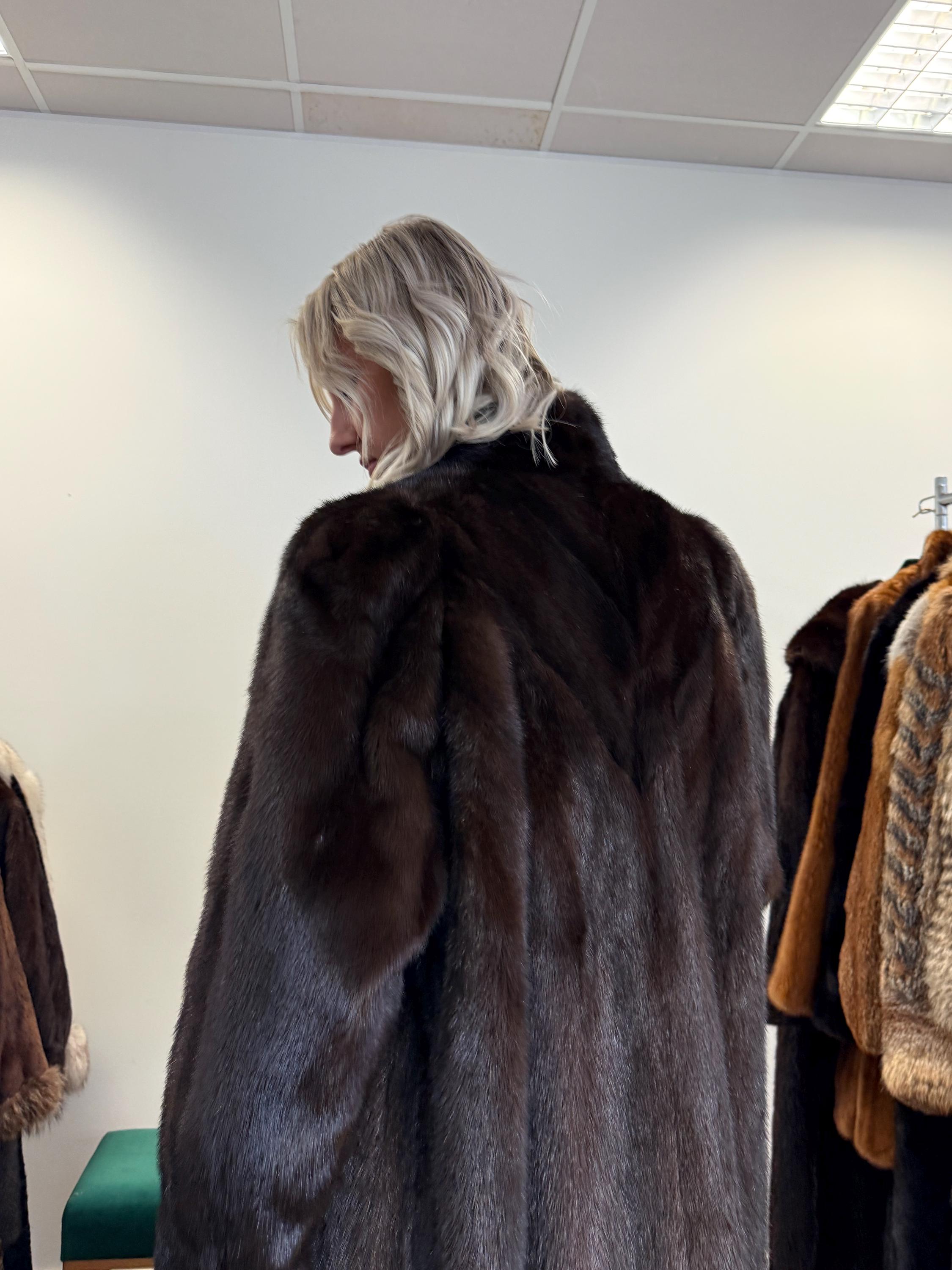 Brown Mink Coat, Large Size, Real Mink Fur Coat, Women's Fur Coat, Mink Fur Coat, Thick Brown Mink, Fur Coat, Brown Mink Fur, Real Fur Coat