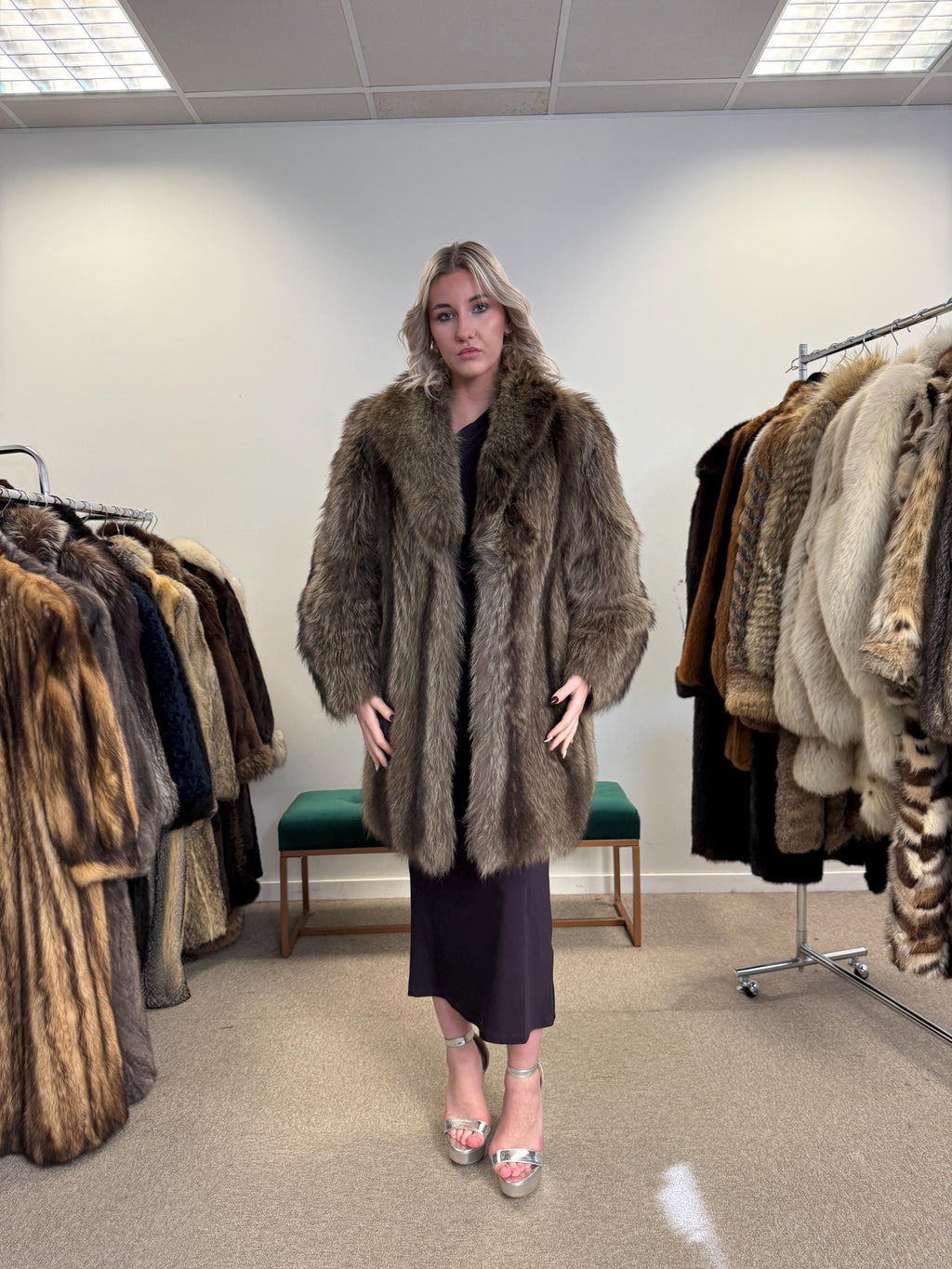Raccoon Fur Coat, Medium Size, Vintage Fur Coat, Real Fur Coat, Raccoon Fur, Women's Fur Coat, Soft Fur Coat, Thick Raccoon Fur, Raccoon Fur
