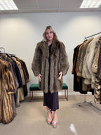 Women's Raccoon fur coat, size M