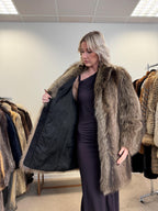 Raccoon Fur Coat, Medium Size, Vintage Fur Coat, Real Fur Coat, Raccoon Fur, Women's Fur Coat, Soft Fur Coat, Thick Raccoon Fur, Raccoon Fur