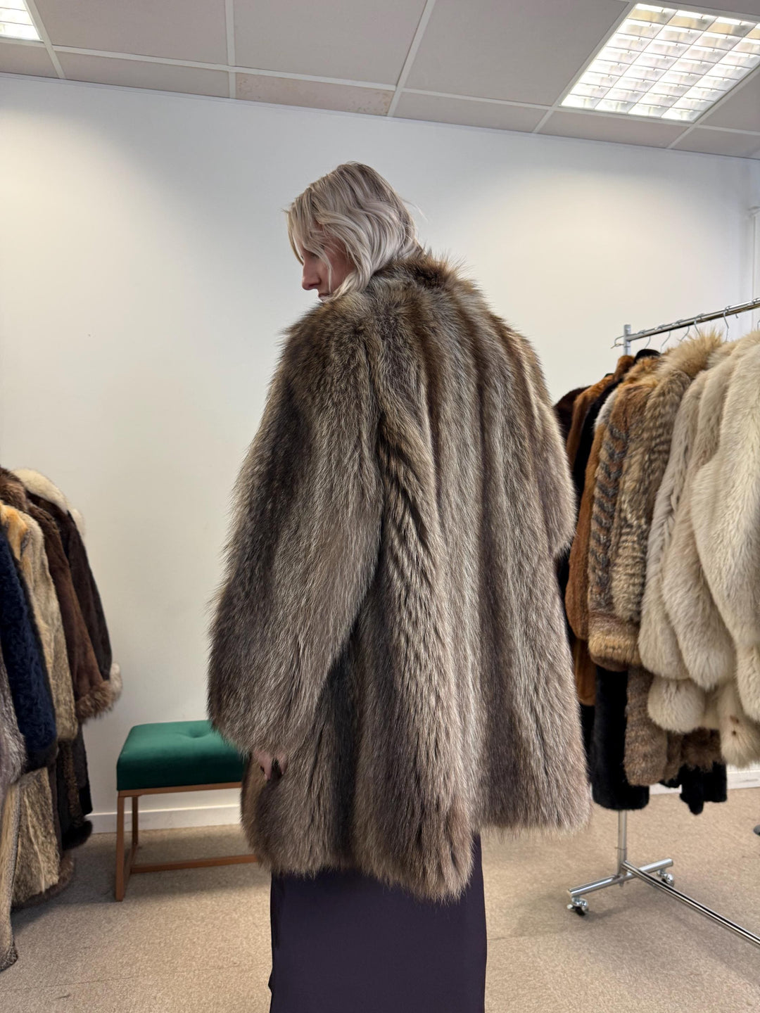 Raccoon Fur Coat, Medium Size, Vintage Fur Coat, Real Fur Coat, Raccoon Fur, Women's Fur Coat, Soft Fur Coat, Thick Raccoon Fur, Raccoon Fur