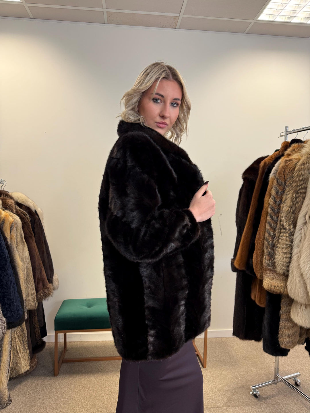 Short Brown Mink Jacket, Small Size, Brown Mink Jacket, Vintage Fur Coat, Real Mink Jacket, Mink Jacket Women, Soft Fur Jacket, Brown Mink