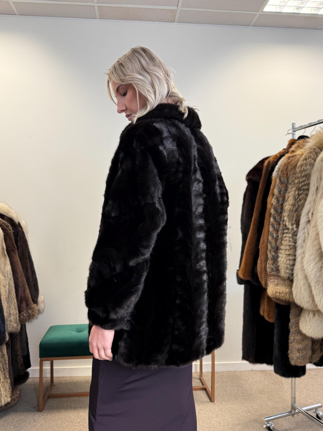 Short Brown Mink Jacket, Small Size, Brown Mink Jacket, Vintage Fur Coat, Real Mink Jacket, Mink Jacket Women, Soft Fur Jacket, Brown Mink