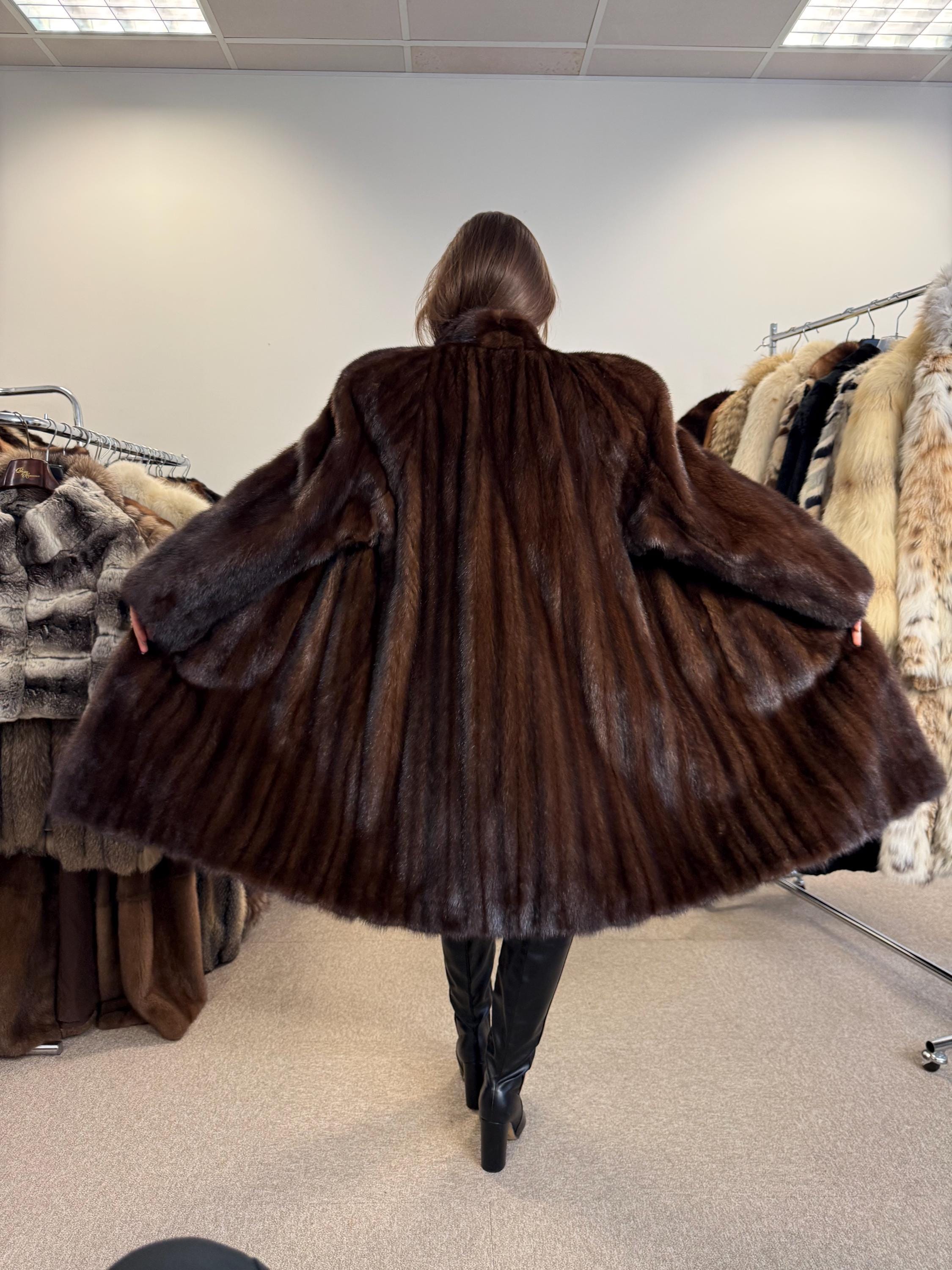 Brown Mink Coat, XL Size, Soft Mink Coat, Real Fur Coat, Fur Coats, Mink Fur Coat, Luxury Brown Mink Coat, Brown Mink, Women's Fur Coat, Fur