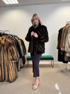 Women's Brown Mink fur jacket, size M