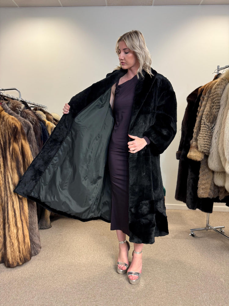 Sheared Black Mink Coat, Large Size, Oversized Mink Coat, Black Mink, Mink Fur Coat, Luxury Black Mink Coat, Women's Fur Coat, Real Mink Fur
