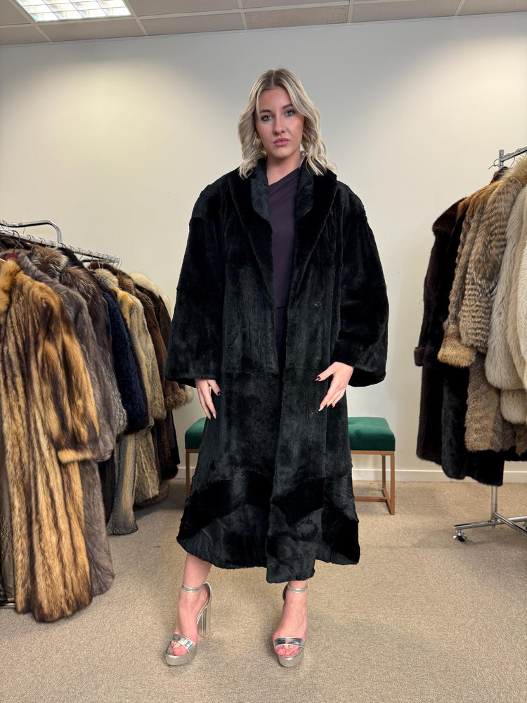 Sheared Black Mink Coat, Large Size, Oversized Mink Coat, Black Mink, Mink Fur Coat, Luxury Black Mink Coat, Women's Fur Coat, Real Mink Fur