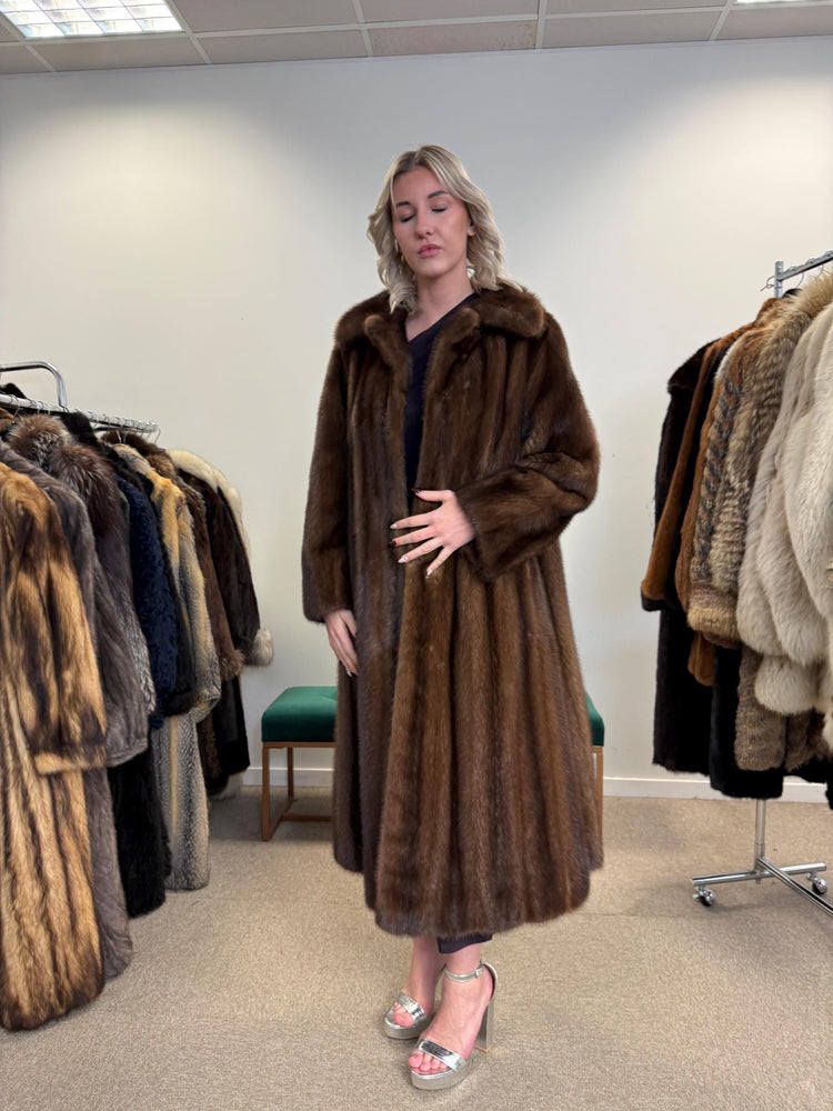 Brown Mink Fur Coat, M/L Size, Women's Fur Coat, Vintage Fur Coat, Real Fur Coat, Mink Coat, Thick Mink Fur, Mink Fur Coat, Fur Coat Mink