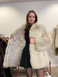 White Fox Fur Jacket, Medium Size, Blue Fox Jacket, Vintage Fur Jacket, Women's Fur Jacket, Real Fox Fur, Real Fox Jacket, Soft Fur Jacket