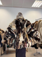 Colorful Mink Jacket, Large Size, Women's Fur Coat, Real Mink Jacket, Mink Jacket, Dyed Mink Fur Coat, Mink Pieces Fur, Vintage Fur Jacket