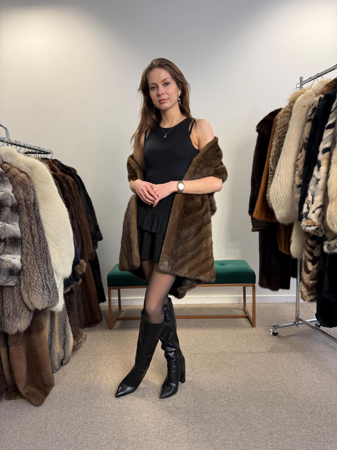 Soft Mink Fur Vest, XL Size, Mink Vest, Real Fur Vest, Brown Mink Fur, Vintage Fur Vest, Real Mink Vest, Thick Mink Fur Vest, Mink Fur