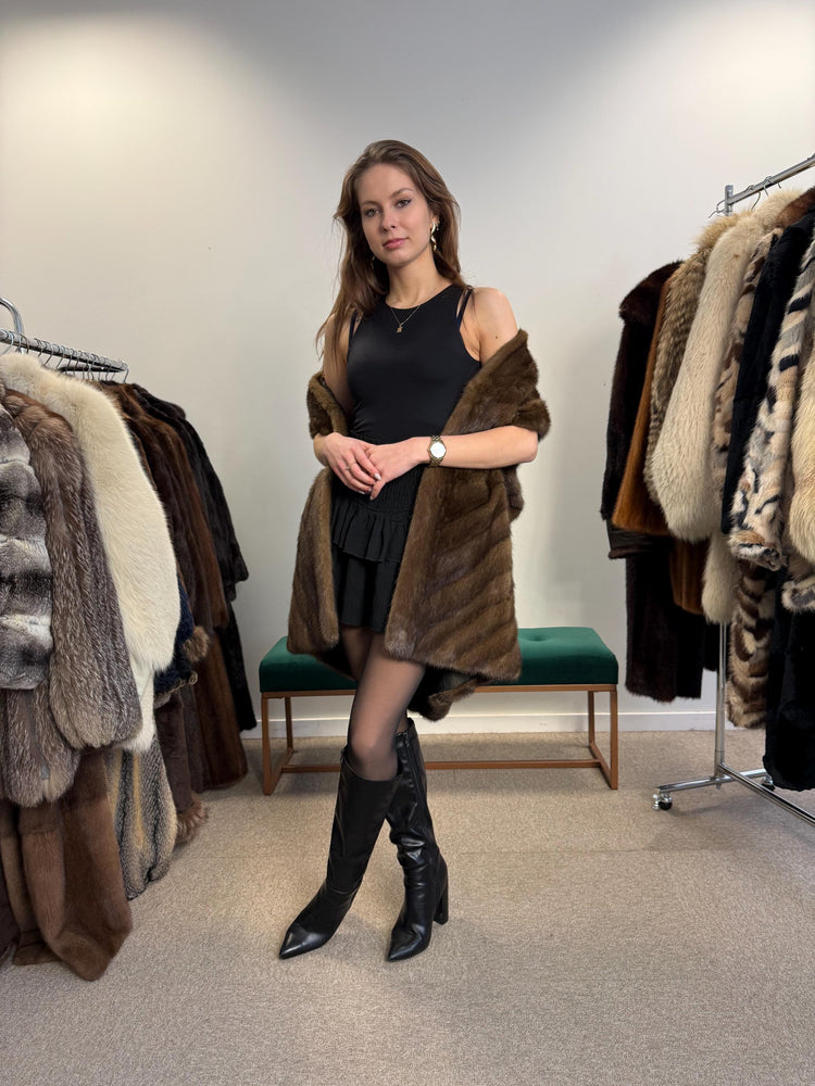 Soft Mink Fur Vest, XL Size, Mink Vest, Real Fur Vest, Brown Mink Fur, Vintage Fur Vest, Real Mink Vest, Thick Mink Fur Vest, Mink Fur