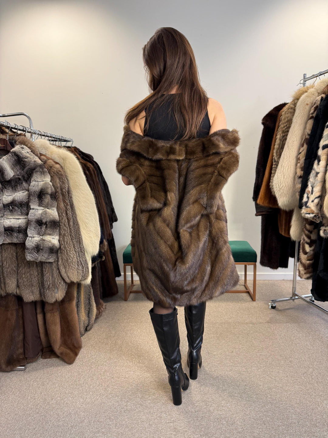 Soft Mink Fur Vest, XL Size, Mink Vest, Real Fur Vest, Brown Mink Fur, Vintage Fur Vest, Real Mink Vest, Thick Mink Fur Vest, Mink Fur