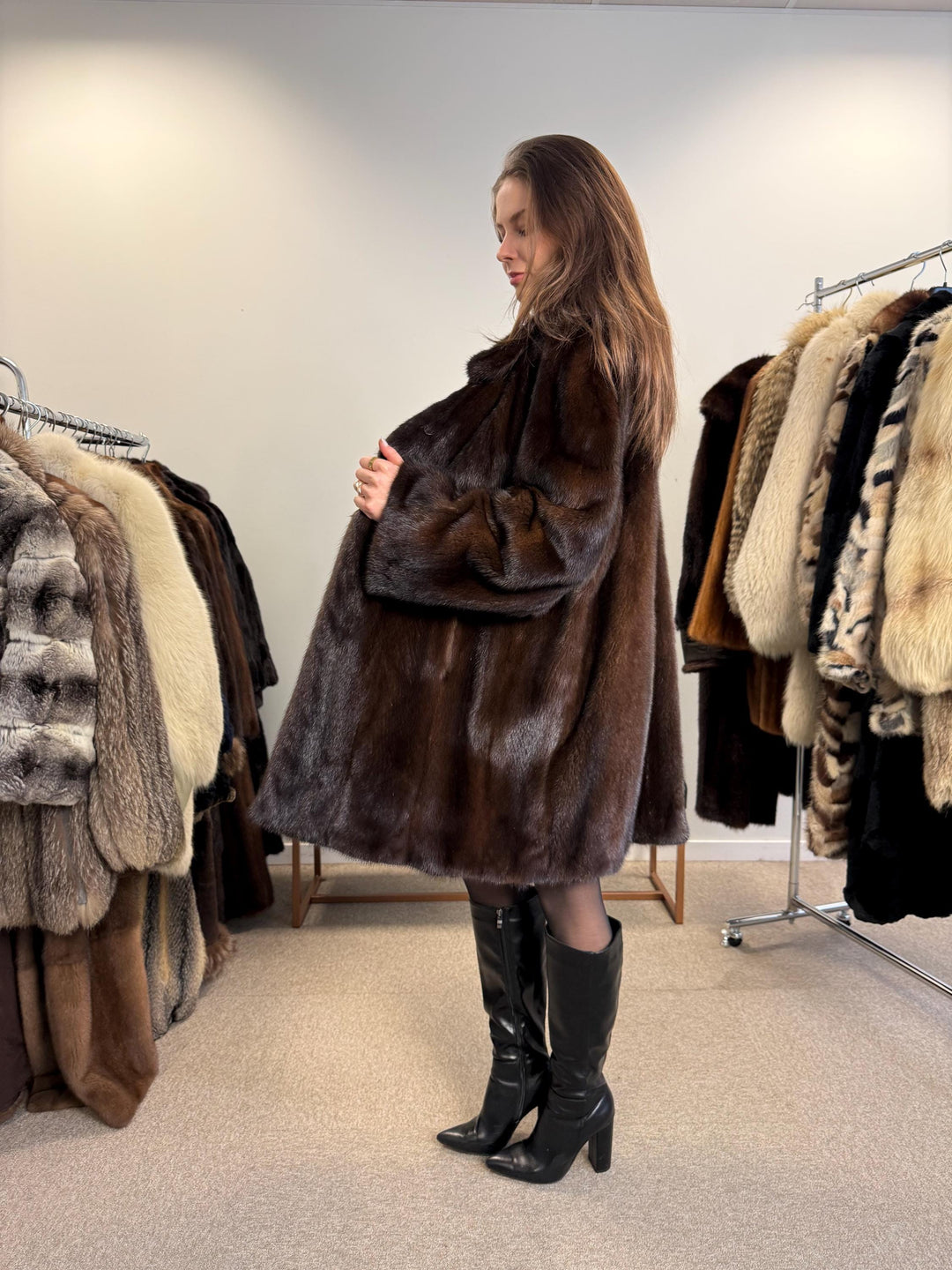 New Mink Coat, Large Size, Brown Mink Fur Coat, Women's Fur Coat, Mink Fur Coat, Thick Brown Mink, Fur Coat, Brown Mink Fur, Real Fur Coat