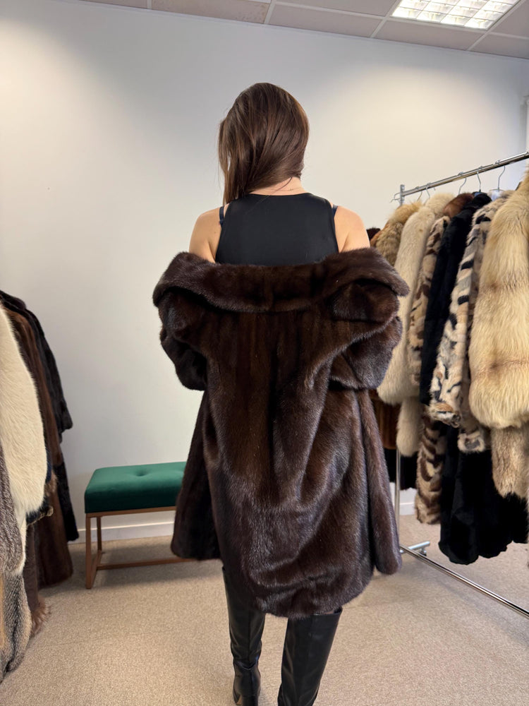 New Mink Coat, Large Size, Brown Mink Fur Coat, Women's Fur Coat, Mink Fur Coat, Thick Brown Mink, Fur Coat, Brown Mink Fur, Real Fur Coat