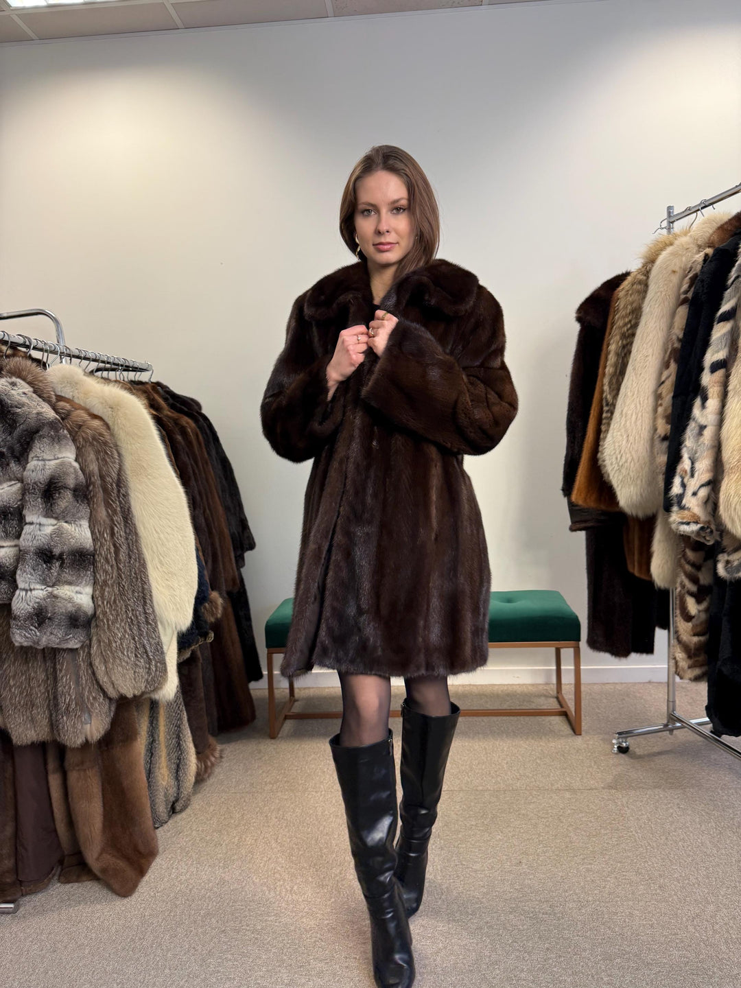 New Mink Coat, Large Size, Brown Mink Fur Coat, Women's Fur Coat, Mink Fur Coat, Thick Brown Mink, Fur Coat, Brown Mink Fur, Real Fur Coat