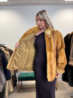Golden Mink Fur Jacket, Medium Size, Mink Fur Jacket, Golden Mink, Real Fur Jacket, Vintage Fur Coat, Women's Fur Jacket, Mink Jacket