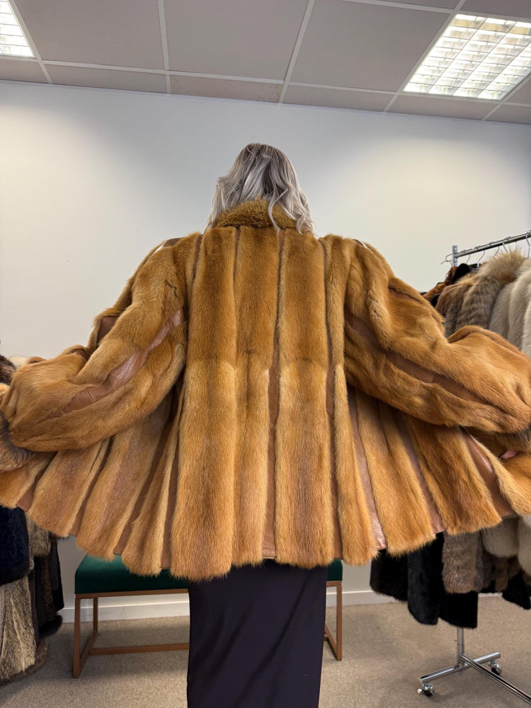 Golden Mink Fur Jacket, Medium Size, Mink Fur Jacket, Golden Mink, Real Fur Jacket, Vintage Fur Coat, Women's Fur Jacket, Mink Jacket