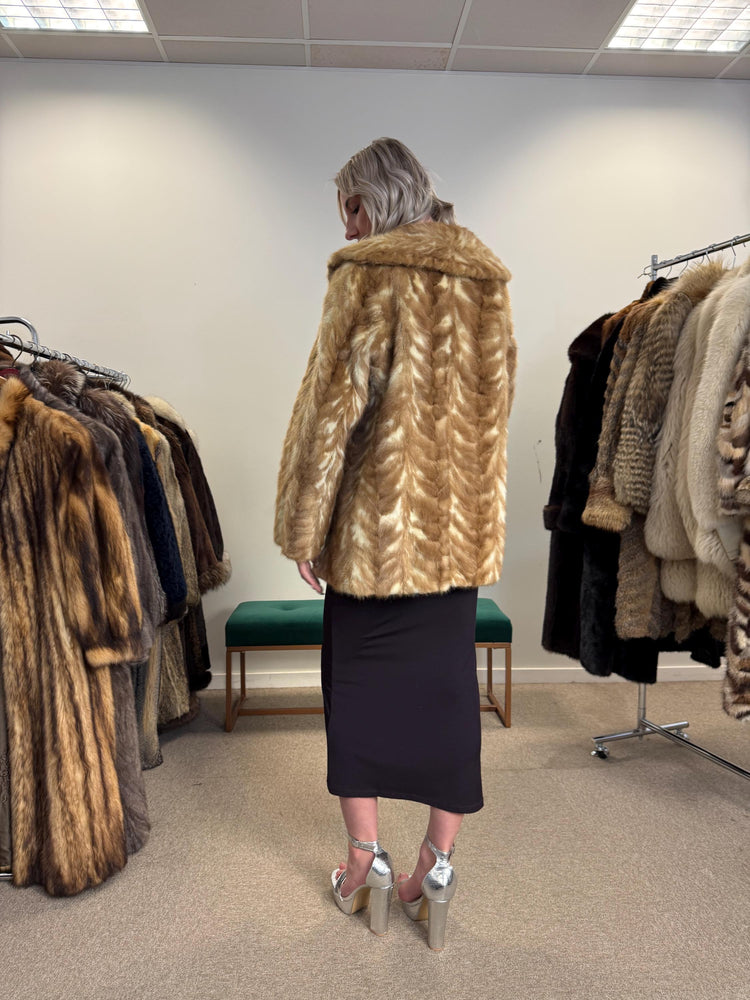 Golden Mink Jacket, Medium Size, Mink Coat, Real Fur Coat, Fur Coats, Mink Fur, Golden Mink, Fur Jacket Mink, Thick Fur Jacket, Soft Mink