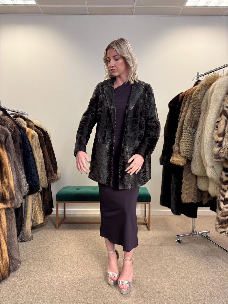 Grey Astrakhan Coat, Medium Size, Astrakhan Fur Jacket, Vintage Fur Coat, Grey Fur Coat, Thick Fur Jacket, Astrakhan Jacket, Astrakhan Fur