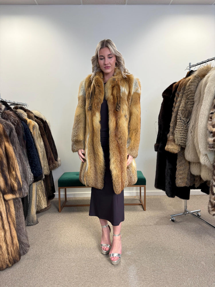 Red Fox Fur Coat, XS Size, Fur Coats Women, Real Fox Coat, Fox Fur Real, Fur Coat, Soft Fox Coat, Red Fox, Real Fur, Vintage Fur Coat